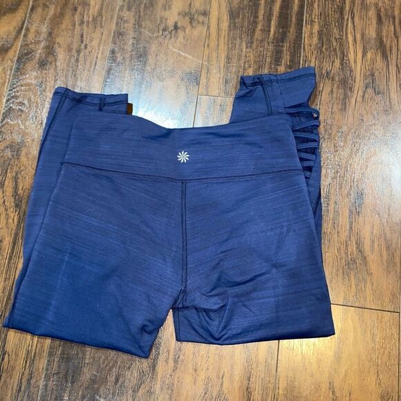 Athleta | Navy Criss Cross Chaturanga Capris - Picture 4 of 7